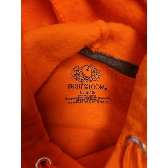 Fruit Of The Loom Hoodie Denver Broncos Manning 18 Oarnge NFL Football SZ L - Picture 4 of 6